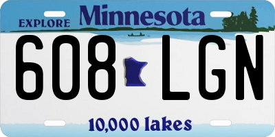 MN license plate 608LGN