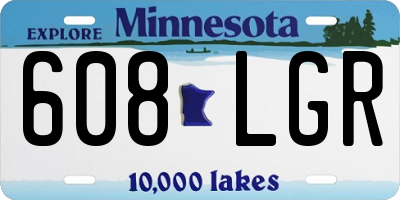 MN license plate 608LGR