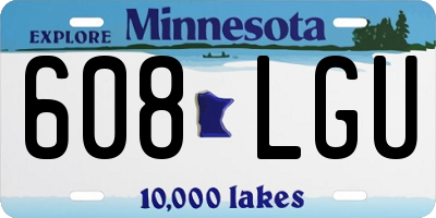 MN license plate 608LGU