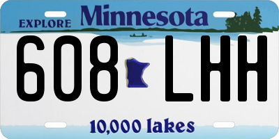 MN license plate 608LHH