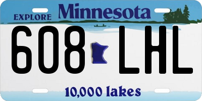 MN license plate 608LHL