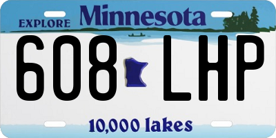 MN license plate 608LHP