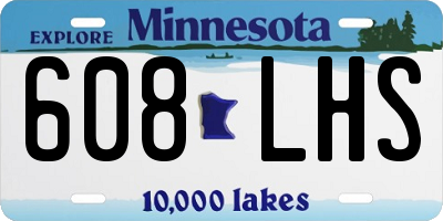 MN license plate 608LHS