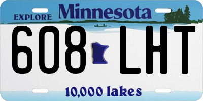 MN license plate 608LHT