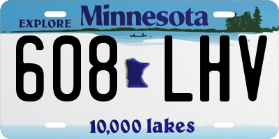 MN license plate 608LHV