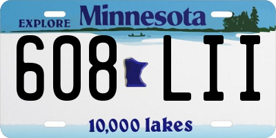 MN license plate 608LII