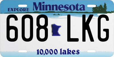 MN license plate 608LKG