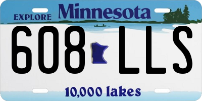 MN license plate 608LLS
