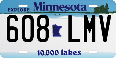 MN license plate 608LMV