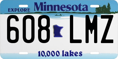 MN license plate 608LMZ