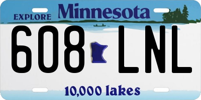 MN license plate 608LNL