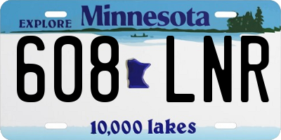 MN license plate 608LNR