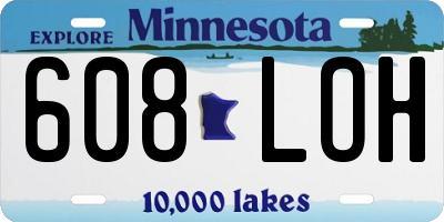 MN license plate 608LOH