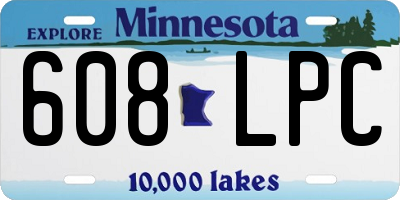 MN license plate 608LPC
