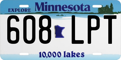 MN license plate 608LPT