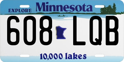 MN license plate 608LQB