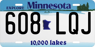 MN license plate 608LQJ