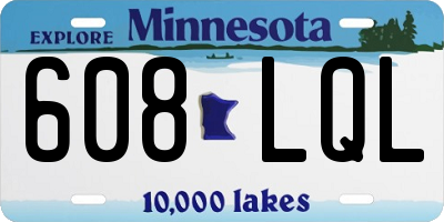 MN license plate 608LQL