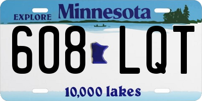MN license plate 608LQT