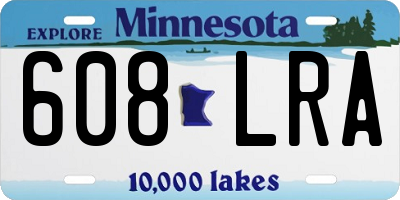 MN license plate 608LRA