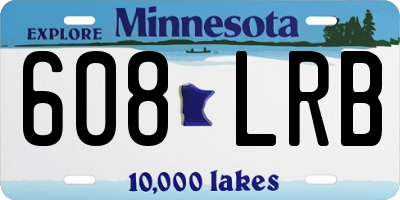 MN license plate 608LRB