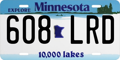 MN license plate 608LRD