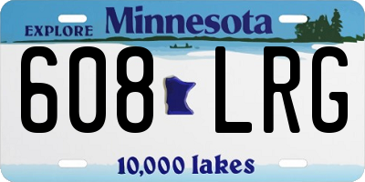 MN license plate 608LRG