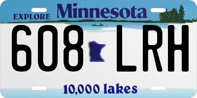 MN license plate 608LRH