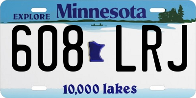 MN license plate 608LRJ
