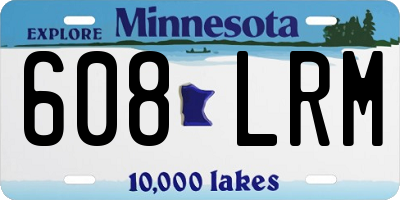 MN license plate 608LRM