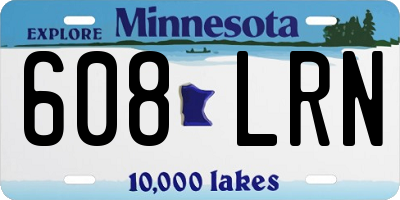 MN license plate 608LRN