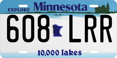 MN license plate 608LRR