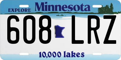 MN license plate 608LRZ