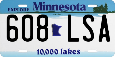 MN license plate 608LSA
