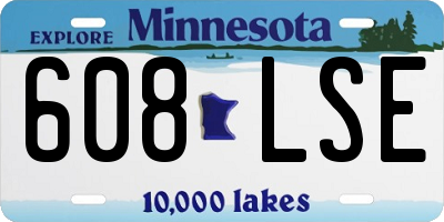 MN license plate 608LSE