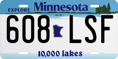 MN license plate 608LSF