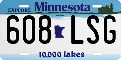 MN license plate 608LSG