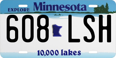 MN license plate 608LSH