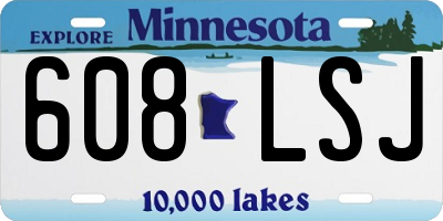 MN license plate 608LSJ