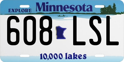 MN license plate 608LSL