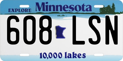 MN license plate 608LSN