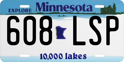 MN license plate 608LSP