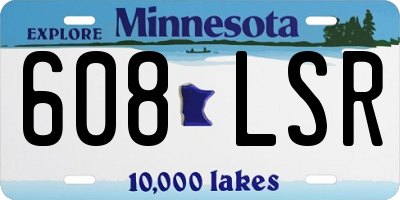 MN license plate 608LSR