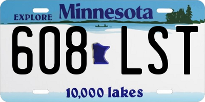 MN license plate 608LST