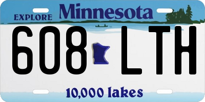 MN license plate 608LTH