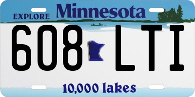 MN license plate 608LTI