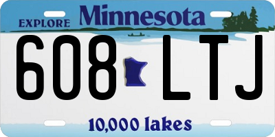 MN license plate 608LTJ