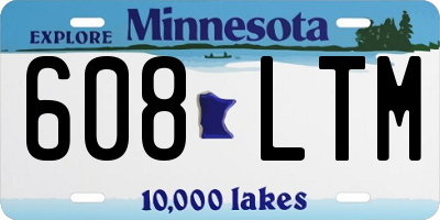 MN license plate 608LTM