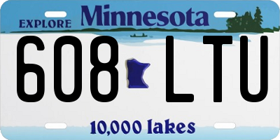 MN license plate 608LTU