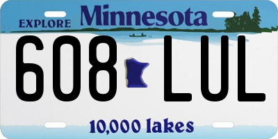 MN license plate 608LUL